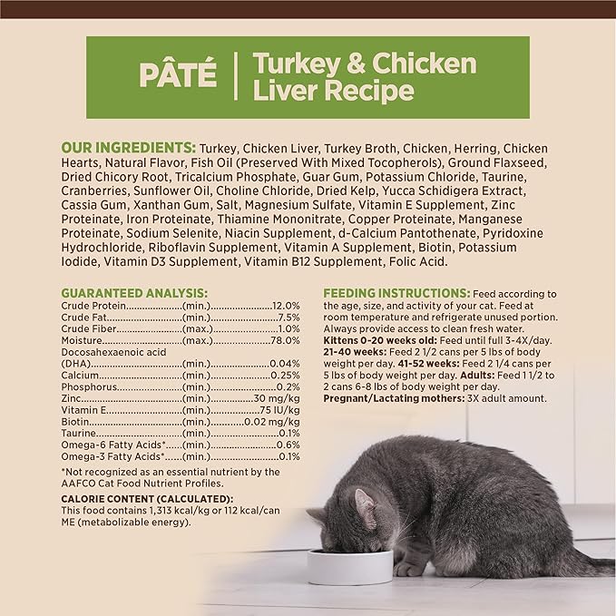 Wellness CORE Pate Kitten Wet Cat Food, Natural, Protein-Rich, Grain Free, 3 Ounce, 12 Pack (Turkey & Chicken Liver)