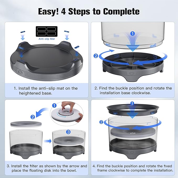 UPSKY 5.5L Dog Water Bowl,186oz Large Capacity, No Spill Anti-Slip Slow Drinking Pet Feeder for Messy Drinkers