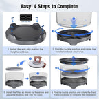 UPSKY 5.5L Dog Water Bowl,186oz Large Capacity, No Spill Anti-Slip Slow Drinking Pet Feeder for Messy Drinkers