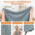 GASUR Heated Dog Bed, Waterproof Electric Dog Cat Heating Pad with Timer, Temperature Adjustable Heatded cat Bed for Winter,Auto Power-Off,Anti-bite Heating Pad for Dogs Cats-35''x24'', Large