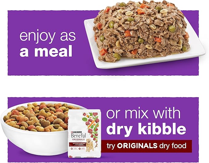 Purina Beneful Wet Dog Food Variety Pack, Chopped Blends - (12) 10 oz. Tubs