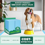 100 Count Dog Pee Pads Extra Large 28"x34", Super Absorbent X-Large 100 Pack Puppy Pads Leak-Proof & Quick-Dry Disposable XL Potty Pee Pads for Dogs, Puppies, Doggy