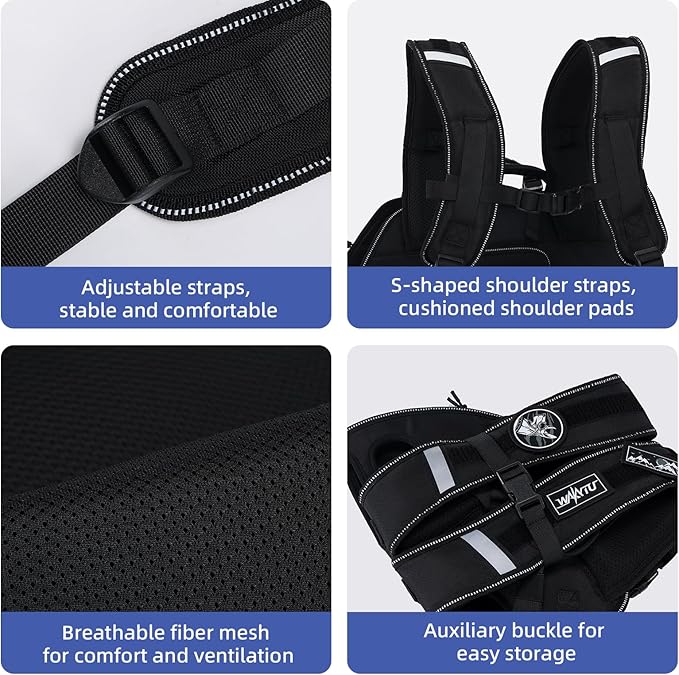 Dog Backpack Carrier for Small Dogs,Dog Lift Harness,Adjustable Padded Breathable Straps for Dogs, Disabled, Joint Injuries, Arthritis, Loss of Stability Dogs Walk,XL(24-35LBS)