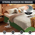 2Pack Total 78.7"x15.8" Cat Scratch Mat for Cat Couch Furniture and Wall Protector | Trimmable Self-Adhesive Carpet Climb Cat Scratcher for Covering Cat Tower and Replacement Pads (Green)