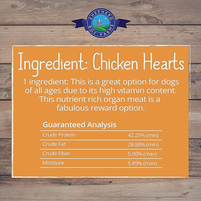 Freeze Dried Dog and Cat Treats, Chicken Heart, All Natural Freeze-Dried Dog Treat & Snacks, Made in USA, High in Protein, Essential Nutrition of Raw Food, 8oz