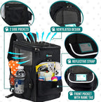 PetAmi Dog Backpack Carrier, Airline Approved Cat Backpacks for Carrying Small Large Cats, Pet Carrier Back Pack, Ventilated Soft Sided for Travel, Hiking, Camping, Max 18 lbs, Black