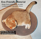 2 Pack Extra Large Cat Scratcher Cardboard, Oval Scratcher Bed Cat Scratch Bowl, Scratching Lounge Couch Round Shaped Nest for Indoor Cats Furniture Protector