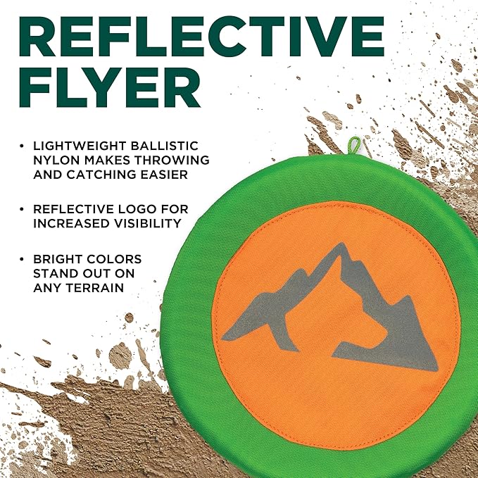 Playology Hound2O Dog Toys | Reflective Flyer Toy Frisbee for Dogs | Orange Outdoor Toy - Easy to Clean and Made from Non Toxic Materials
