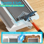 3-Flap Medium Dog Door for Door with Metal Sliding Lock Panel, Energy Efficient Pet Door with Steel Frame, Telescoping Tunnel,Never Rust Ruff Weather Doggie Door （Pets Up to 40 Lb）