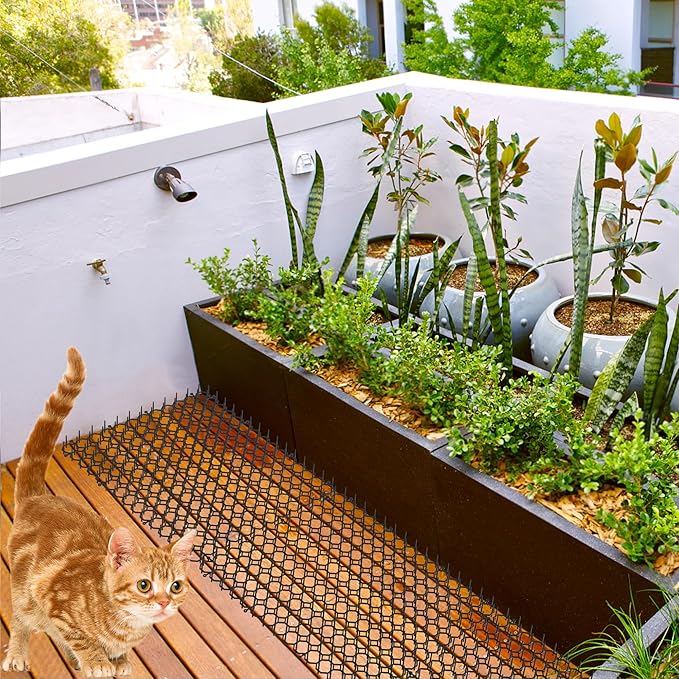 16 X 13 Inch Scat Mat for Cats, 16 Pack Cat Scat Mat - Indoor/Outdoor Pet Solution for Plants, Furniture