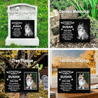 ADFSTONE Pet Memorial Stones Personalized Dog Remembrance Gifts, Customized Dog Picture Grieving Plaque, DIY Gravestone, Custom Sympathy Photo Gift, Animal Grave Markers.