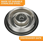 Neater Pet Brands Stainless Steel Slow Feed Bowl - Non-Tip & Non-Skid - Stops Dog Food Gulping, Bloat, Indigestion, and Rapid Eating (3 Cup)