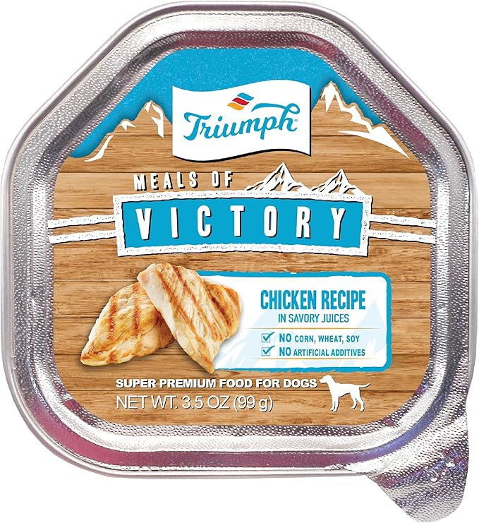Triumph Meals of Victory Chicken Recipe Wet Dog Food | 3.5 oz - 15 pk