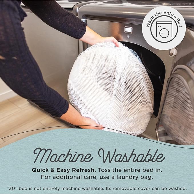 Best Friends by Sheri SnuggleSoft Faux Fur Calming Donut Bed for Small Dogs and Cats, Gray, Extra Small, 18" x 18"