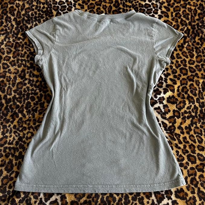 Gothic Tees for Women Y2K Grunge Graphic Short Sleeve Crew Neck T-Shirts 90s Vintage Aesthetic Emo Clothes