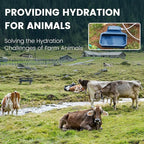 Automatic Water Dispenser for Dogs/Cats, 1 Gallon Auto-Fill Dog Water Bowl Dispenser for Indoor/Outdoor, Large Water Feeder for Pets/Livestock, BPA-Free, Wide Mouth, Fits GHT 3/4" Faucet, Blue