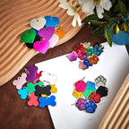 Frienda 40 Pieces Pet ID Tag Colorful Blank Dog Tags Personalized Dog Tags Aluminum Pet Name Tags with Bone Paw Heart Cat Head Shape Animals Name Phone Number ID Craft Tags with Holes for Dogs Cats