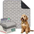 PUPIBOO Washable Pee Pads for Dogs and Cats - Super Absorbent Reusable Puppy Training Pads - 100% Waterproof, Leak-Proof & Non-Slip Whelping Pads for Pet Housebreaking
