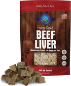 Freeze Dried Dog and Cat Treats, Beef Liver, All Natural Single Ingredient Freeze-Dried Dog Treat & Snacks, Made in USA, High Protein, Essential Nutrition of Raw Food, 8oz