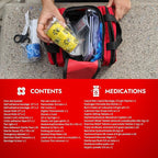 Cat & Dog First Aid Kit - Dog Emergency Kit, Dog Health Supplies & Dog Wound Care -with Dog Thermometer, Dog Bandages for Wounds - Dog Essentials, Dog Travel Bag (Medium)