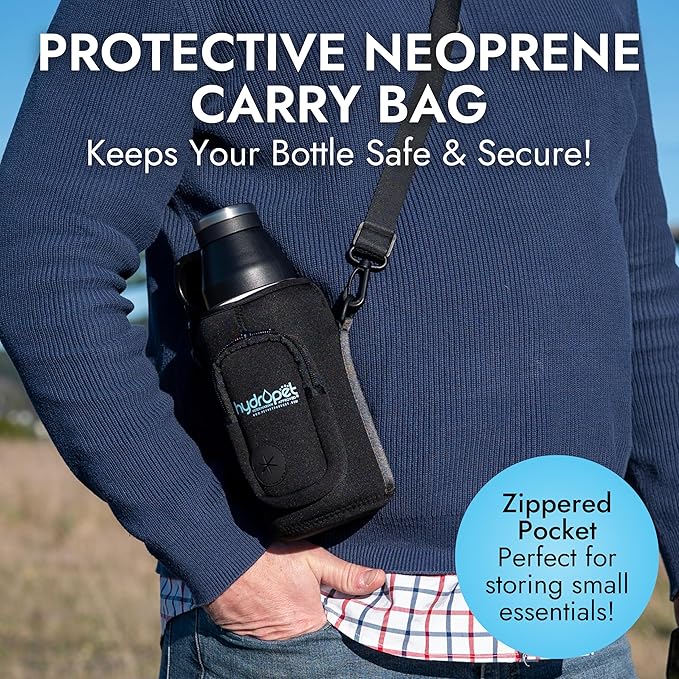 Hydropet Portable Dog Water Bottle (64 oz) - Insulated Dogs & Cats Travel Bottles, Stainless Steel - Detachable Dog Food Bowl and Water Bowl - Great for Daily Walks - Puppy Essentials & Accessories