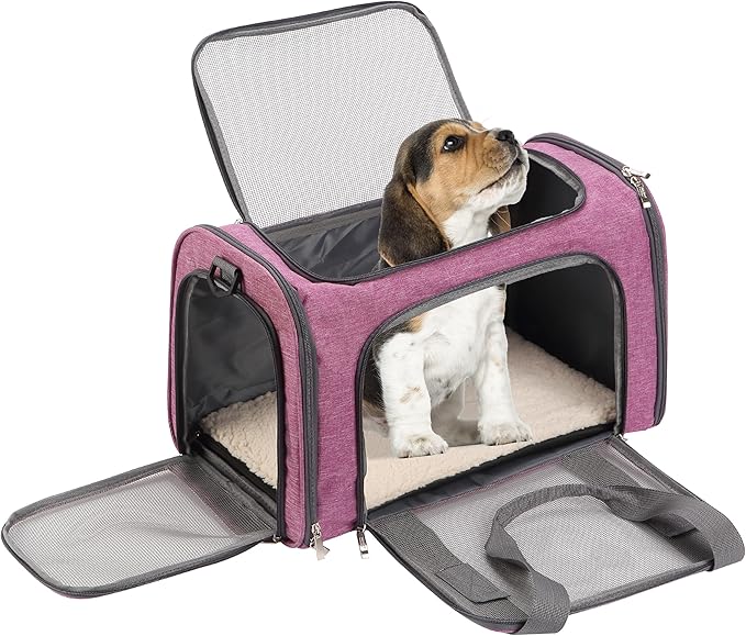 Mr. Pen- Pet Carrier, Pink, Soft-Sided Cat & Dog Carrier, Bag for Travel
