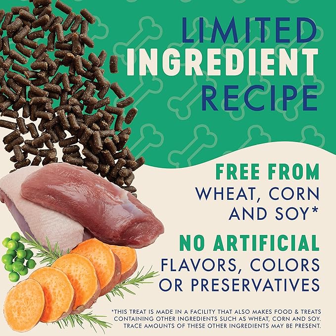 Finley's Soft Chew Dog Treat Training Bites Treats for Dogs Made in USA | Duck Recipe | All-Natural Protein Wheat Free Dog Treats | Healthy Dog Treat Bags | No Preservatives, 16 Ounce (Pack of 6)