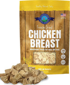 Freeze Dried Dog and Cat Treats, Chicken Breast, All Natural Freeze-Dried Dog Treat & Snacks, Made in USA, High in Protein, Nutrition of Raw Food, Single Ingredient, 8oz
