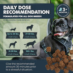 Mighty Paw Calming Chews for Dogs with Melatonin - Vet Formulated Dog Sleep Aid - Puppy & Large Pet Treats - Waggables Calm -Composure Calming Chews for Stress & Relaxation, 120 Count (Made in USA)
