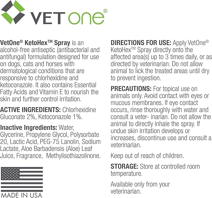 Vet One Ketohex Spray, 8 oz