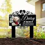 Custom Pet Grave Markers Dog | Custom Pet Headstones for Dogs | Best Memorial Gifts to Tribute Your 4-Legged Companions | Personalized Grave Marker for Furry Friends with Flower Picture Frame