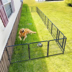 FXW Rollick Dog Playpen with Anchor Kit (Pack of 4) – 32 Inch 16-Panel Dog Pen for Medium & Large Dogs, Stable & Safe Indoor/Outdoor Play│Patented