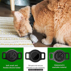 Tile Sticker Cat Collar Holder (2024): The Smallest, Lightest, and Most Comfortable Tracking Case for Cats - Track Your Pet with iPhone Samsung Android Device - Life360 for Boy Girl Kittens (Blue)
