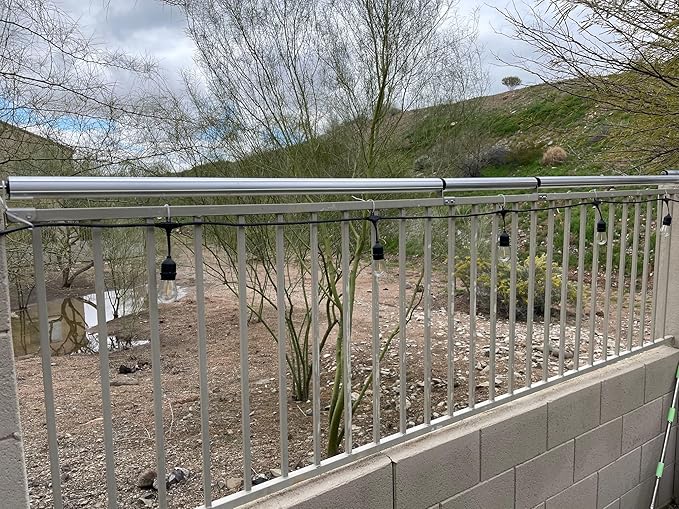 8 Foot Kit - Keep Pets Contained, Coyotes Away - Cats, Dogs, Coyotes, Bird Repellent - Wrought Iron/Vinyl/Wood Flat Top