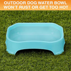 Neater Pet Brands Large Water Bowl for Dogs, Outdoor Dog Water Bowl (1.25 Gallon Extra-Large Capacity), Big Trough Style Food Dish for Indoors or Outside, No Spill Large Dog Bowls, Aquamarine