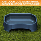 Neater Pet Brands Large Water Bowl for Dogs, Outdoor Dog Water Bowl (1.25 Gallon Extra-Large Capacity), Big Trough Style Food Dish for Indoors or Outside, No Spill Large Dog Bowls, Dark Blue