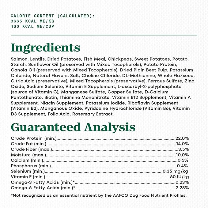 Nutro Limited Ingredient Diet Adult Dry Dog Food, Salmon & Lentils Recipe, 4 lbs.