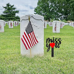 11.8 Inches Metal Memorial Grave Marker "Miss You" Cemetery Decoration Stake Waterproof Garden Plaque Loss of Dad Mom Spouse Lover Relatives Family Members Gravesite Plaque Outdoors Lawn Yard Signs