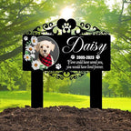 Custom Pet Grave Markers Dog | Custom Pet Headstones for Dogs | Best Memorial Gifts to Tribute Your 4-Legged Companions | Personalized Grave Marker for Furry Friends with Flower Picture Frame