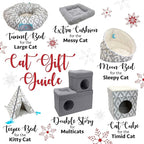 Kitty City Large Cat Tunnel Bed, Cat Bed, Pop Up Bed, Cat Toys, White