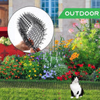 16 x 8 Inch Scat Mat for Cats, 16 Pack Scat Mat with Spikes Outdoor - Cat Deterrent Mat with Strips Digging Stopper, Cat Spike Mat to Keep Animals Away from Furniture