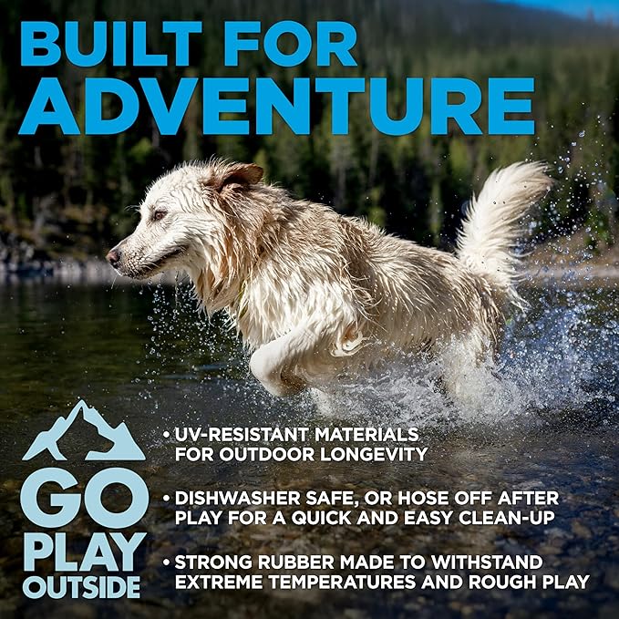 Playology Hound2O Dog Toys | Squeaky Football Toy for Dogs to Chase | Yellow Floating Outdoor Toy - Easy to Clean and Made from Non Toxic Materials