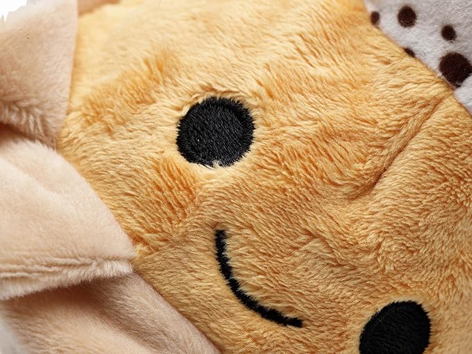 Flourish Pets 2 in 1 Multi-Layer Chew Toy for Active Dogs | Non-Toxic BPA Free Double Stitched Soft Fabric Exterior Dog Toys | Long-Lasting Dog Plush Toys – Pumpkin Pie