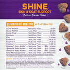 Wellness Barkin' Bacon Flavored Soft Chew Skin & Coat Supplements for Dogs, 90 Count