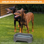 Neater Pet Brands Extra Large Water Bowl for Dogs, Outdoor Dog Water Bowl (2.25 Gallon Extra-Large Capacity), Big Trough Style Food Dish for Indoors or Outside, No Spill Large Dog Bowls, Gunmetal Grey