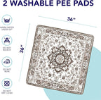 PUPIBOO Washable Pee Pads for Dogs and Cats - Super Absorbent Reusable Puppy Training Pads - 100% Waterproof, Leak-Proof & Non-Slip Whelping Pads for Pet Housebreaking