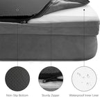 Orthopedic Dog Bed with Sides - Dog Sofa Beds for Medium Dogs, Supportive Foam Pet Couch Bed with Washable Removable Cover, Waterproof Lining and Non-Slip Bottom, Grey - M