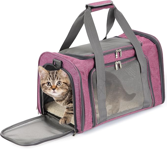 Mr. Pen- Pet Carrier, Pink, Soft-Sided Cat & Dog Carrier, Bag for Travel