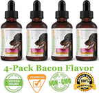 RestoraPet 4-Pack Dog & Cat Bacon Liquid Multivitamin | Dog Arthritis Pain Relief | Hip & Joint Vitamins for Dogs - Anti Inflammatory Supplement for Dogs & Cats | Organic & Non-GMO, Vet Approved