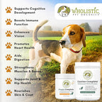 Wholistic Pet Organics Canine Complete - Dog Multivitamin Powder - 2 Lb - Daily Dog Vitamins and Supplements for Homemade Food - Immune System, Skin, Coat & Overall Health - Small and Large Breed